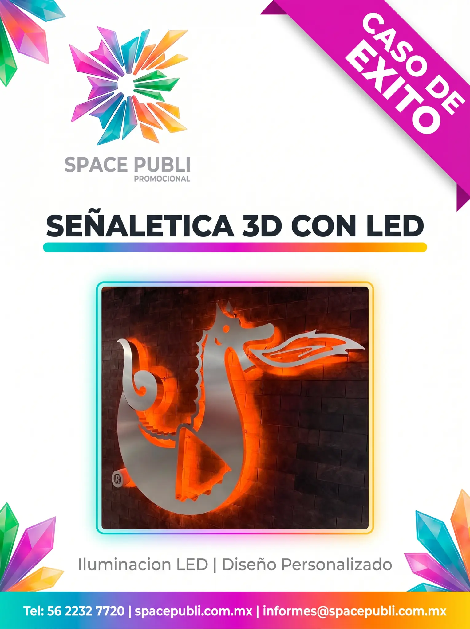 Señalética 3D con LED