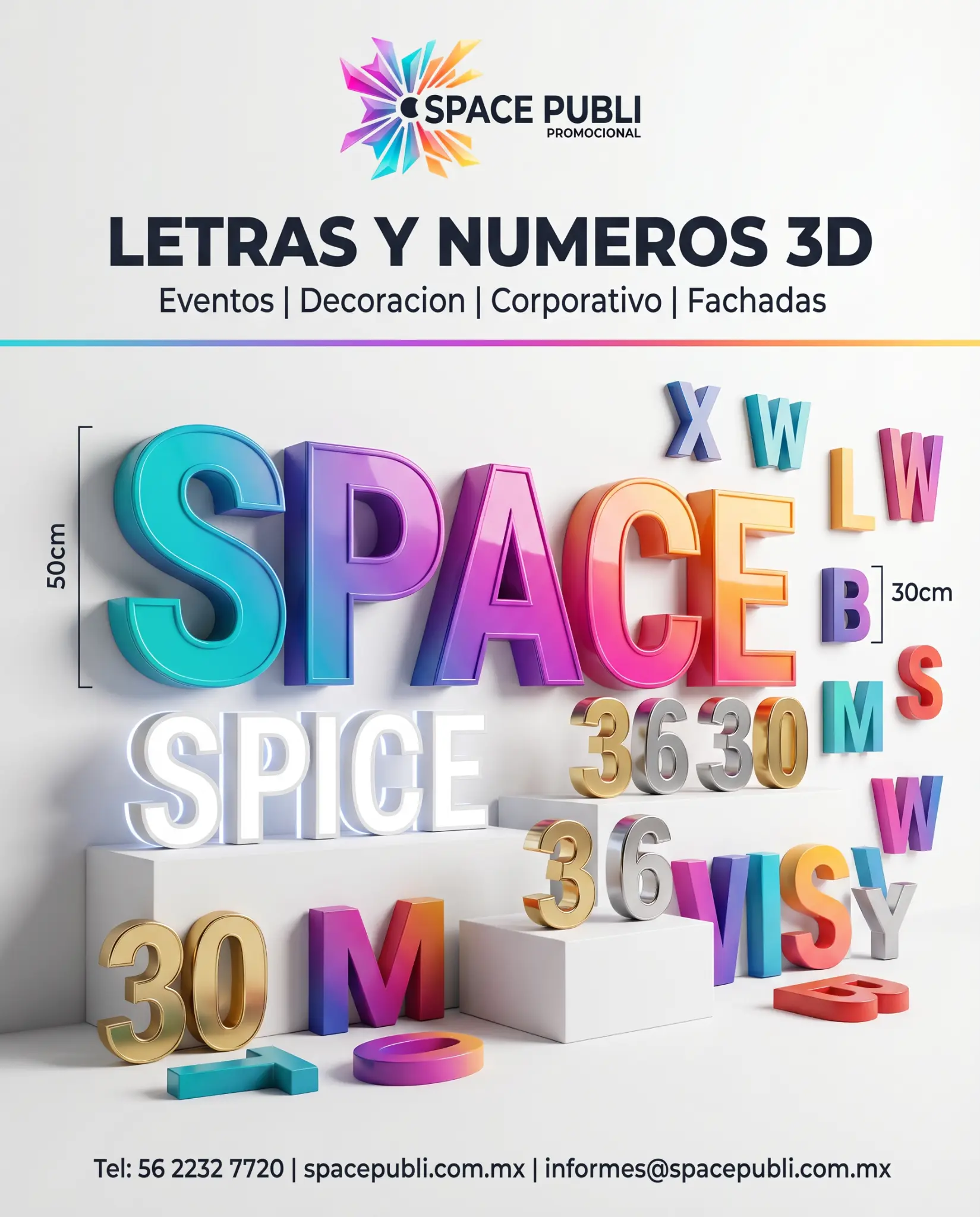 Letras y números 3D