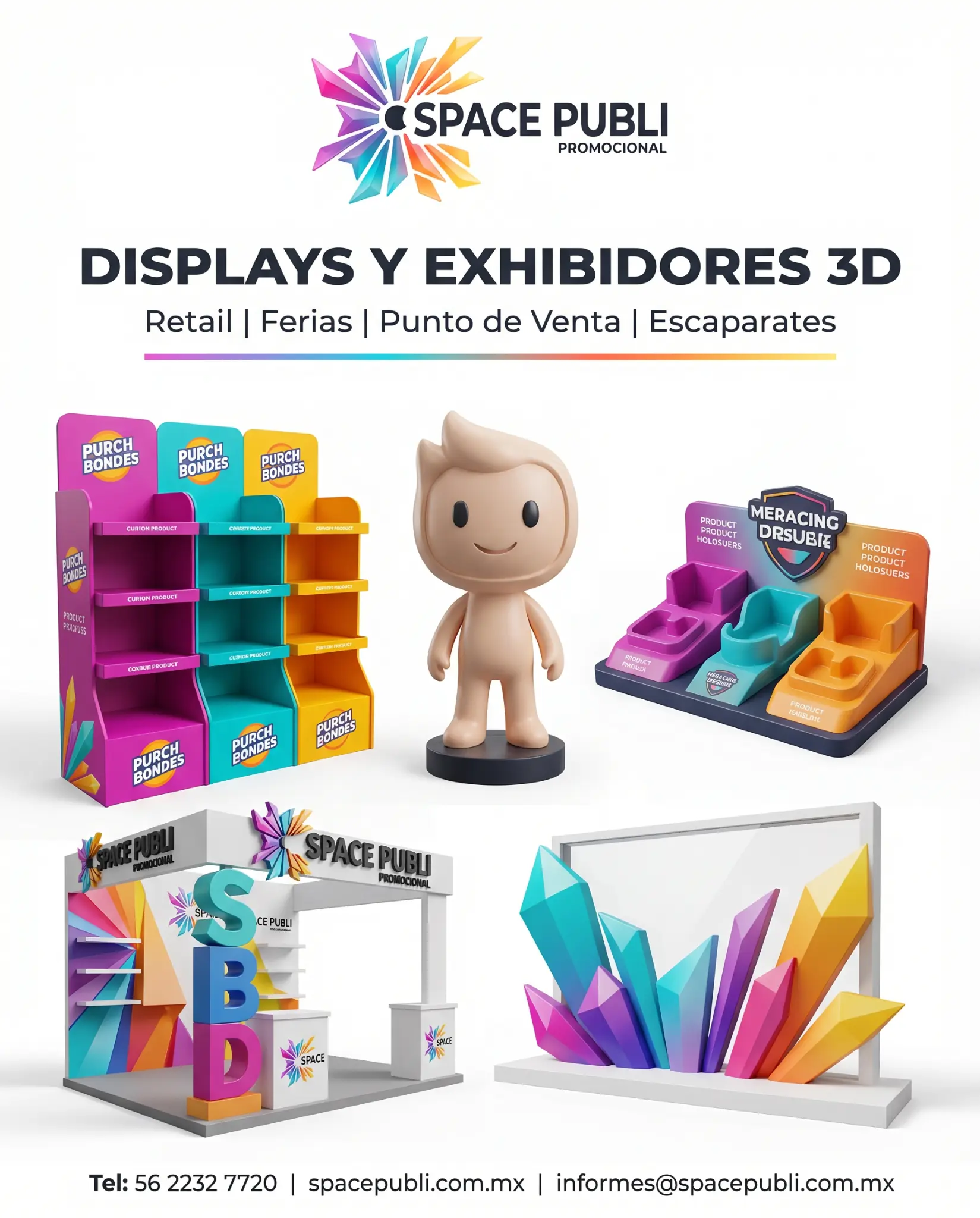 Displays y exhibidores 3D